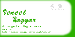 vencel magyar business card